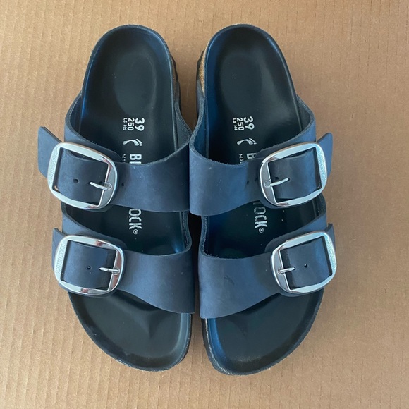 Birkenstock Arizona Big Buckle Midnight Navy Women's Sandals | EU 39, US 8-8.5 - Picture 3 of 5